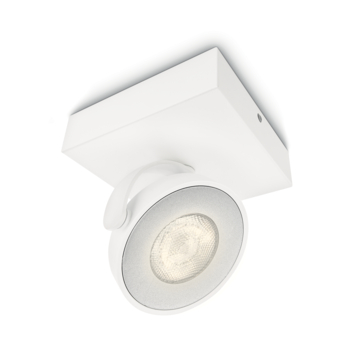 Philips opbouwspot Clockwork wit incl. WarmGlow LED-lichtbron