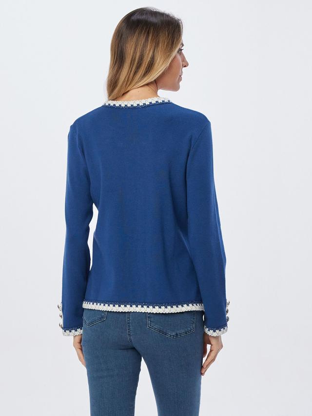 Strickjacke mit Häkeldetails