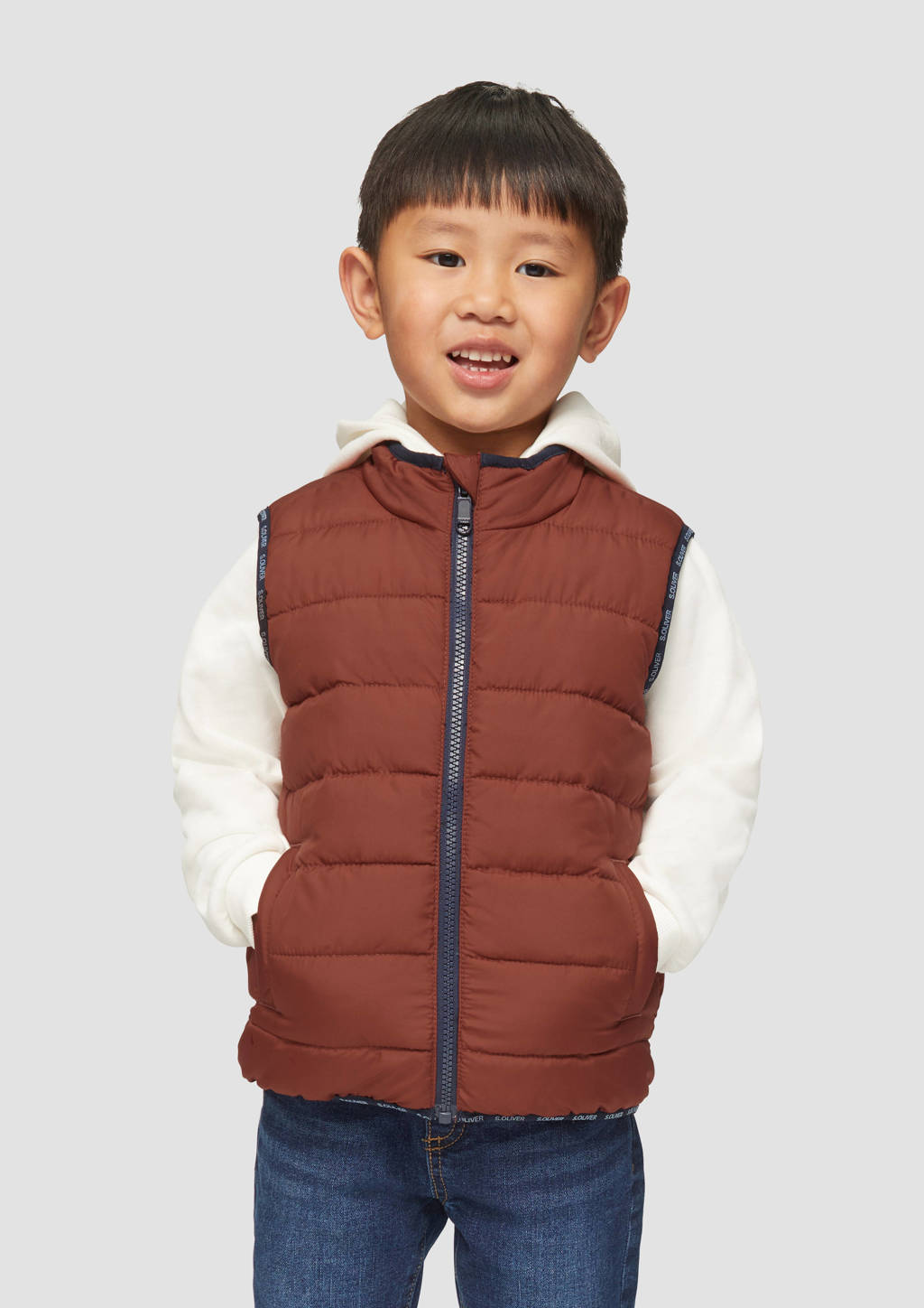 s.Oliver bodywarmer donkerrood/zwart