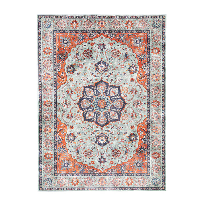 Vintage vloerkleed - Imagine Medaillon Groen | Rijk
