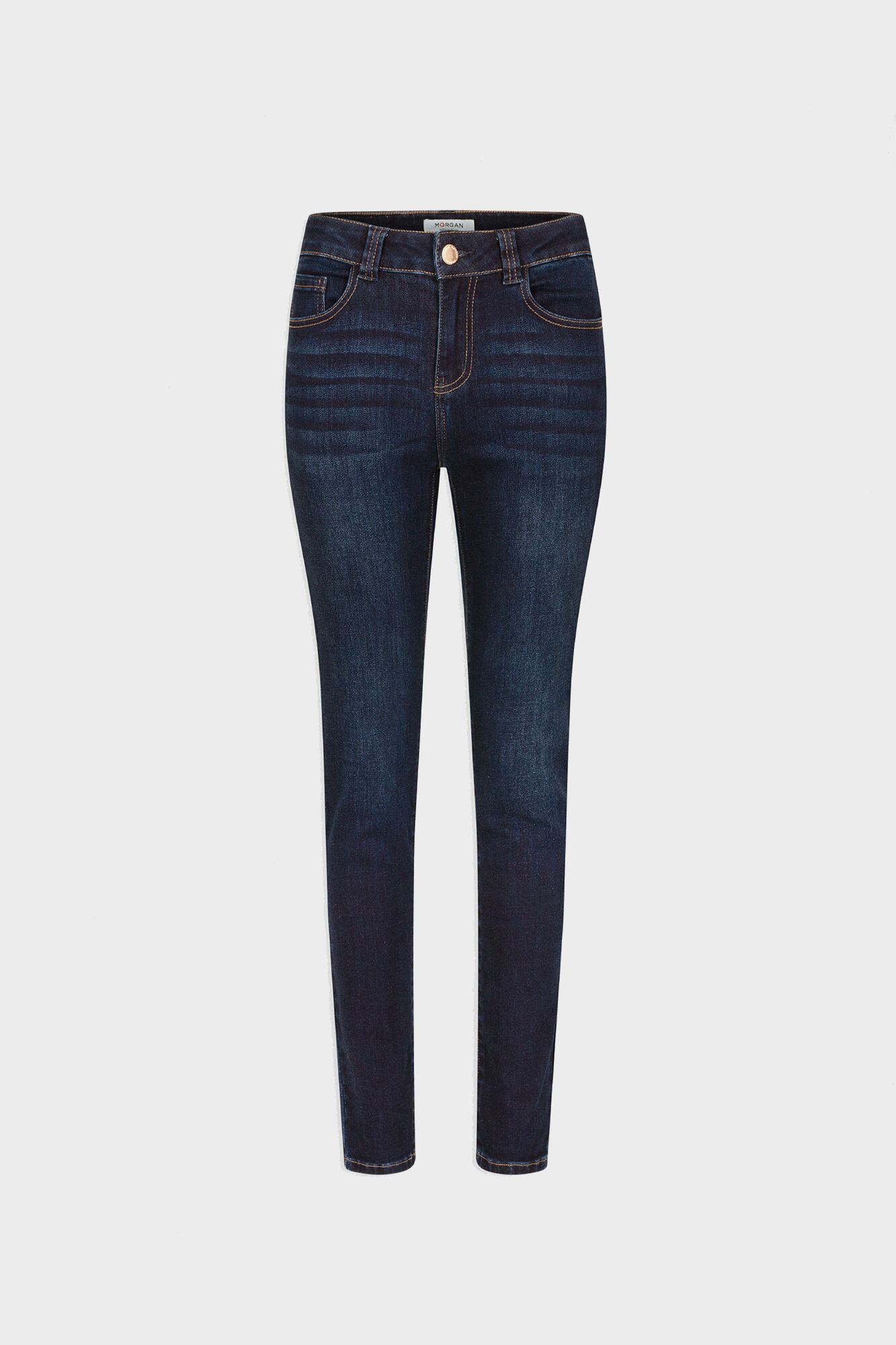 Calça jeans skinny de cintura alta - Azul