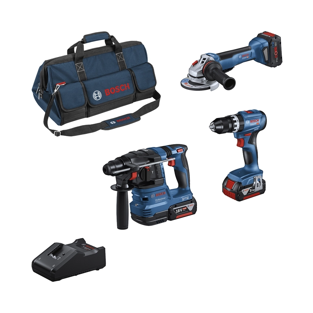 Bosch 3 Tool kit 18V GSB + GWS + GBH (0.615.A50.04C)