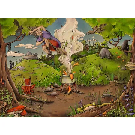 Ravensburger Puzzle - Bei der Waldhexe, 500 Teile