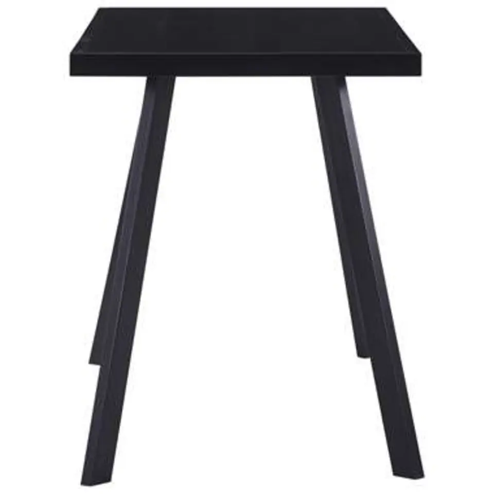 vidaXL - Eettafel - Zwart - Glas - 120 x 60 x 75 cm