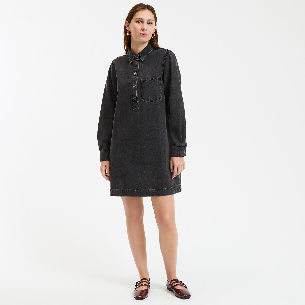 COLEÇÕES LA REDOUTE<br>Saia curta jeans, Assinatura ALBANE