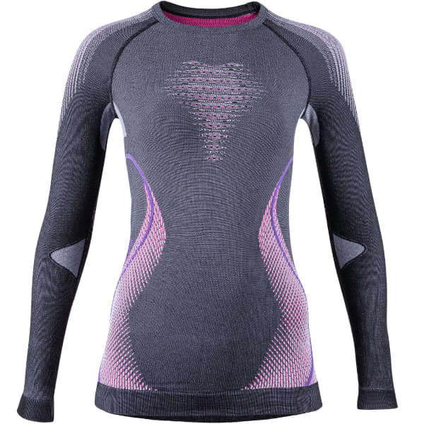 T-shirt thermique UYN LADY EVOLUTYON UW SHIRT LG SL MELANGE ANTHRACITE MELANGE/RASPBERRY/PURPLE