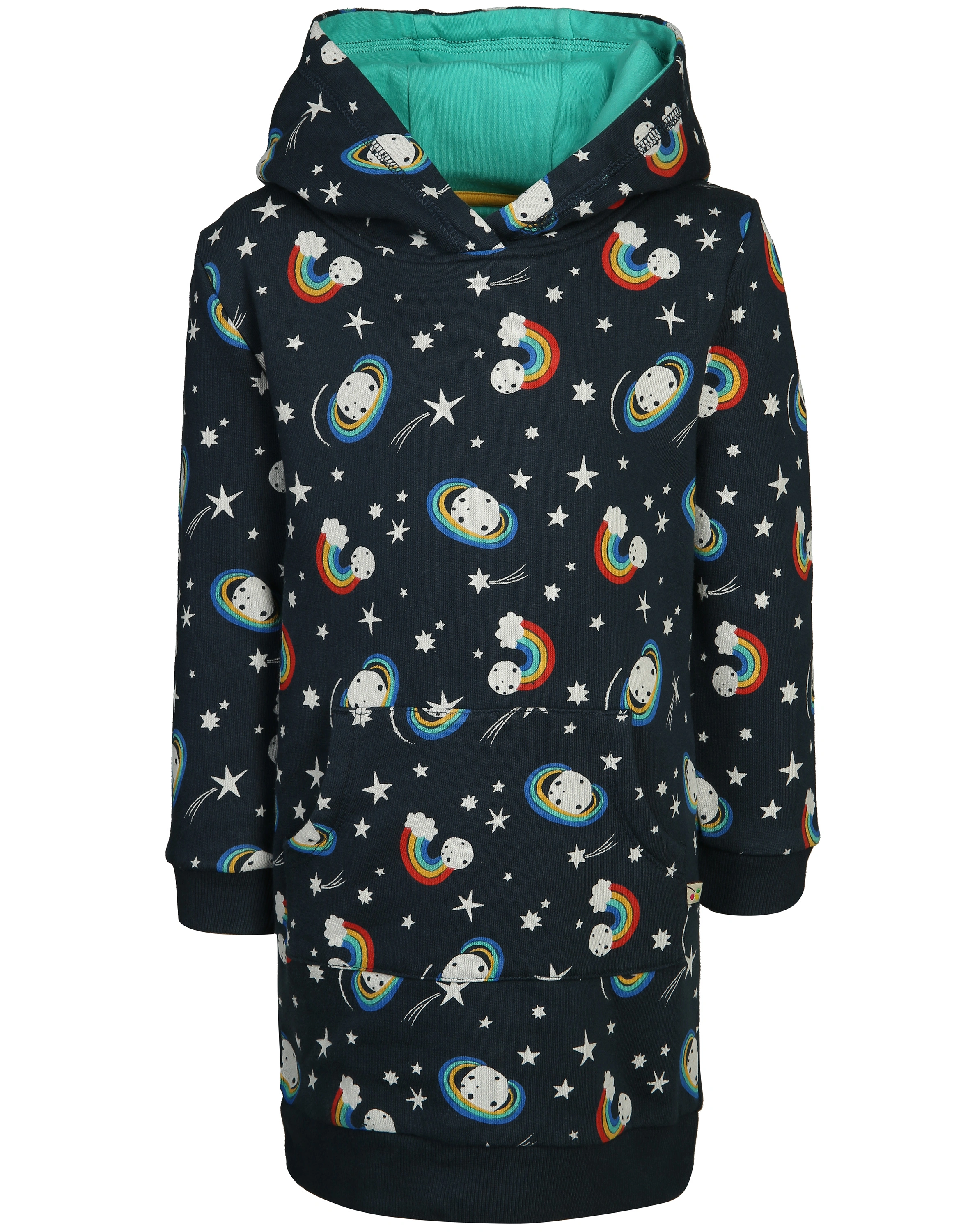 Kapuzen-Sweatkleid AT THE STARS in indigo