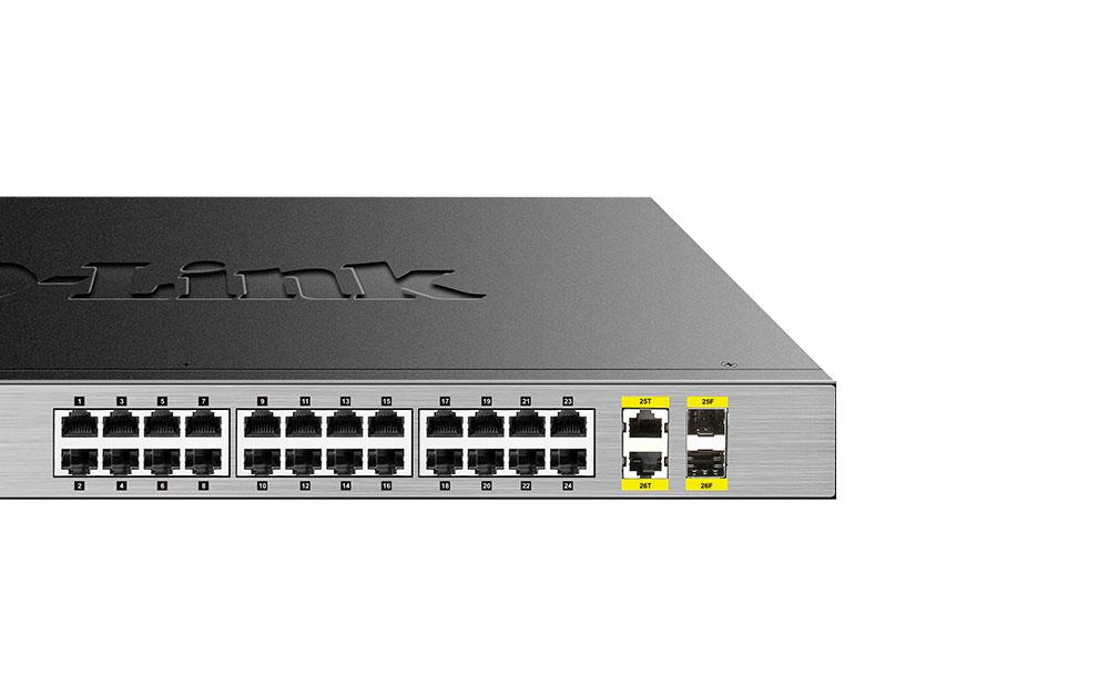 PoE+ Switch DGS-1026MP 26 Port<br>26-Port Layer2 PoE+ Gigabit Switch