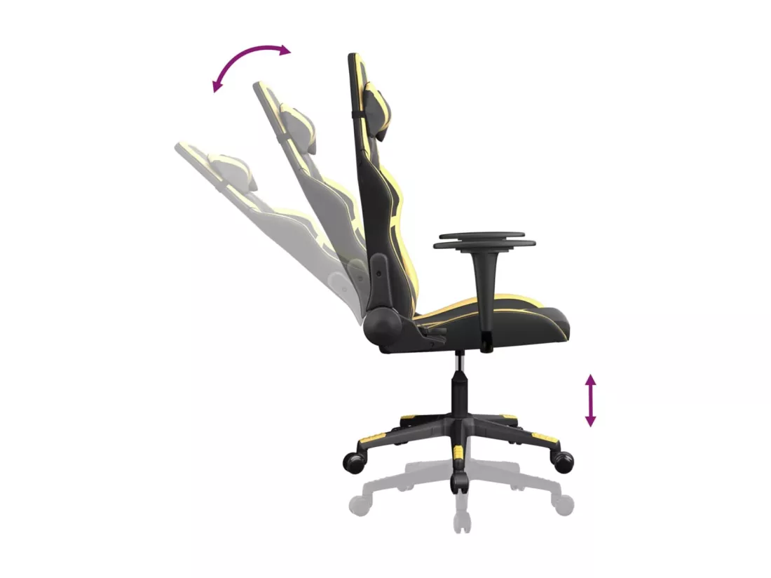 Chaise de jeu Noir et doré Similicuir