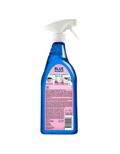 Blue Wonder Desinfectie-Reiniger Bad & Wc Spray - Schoonmaakmiddelen - 750 ml
