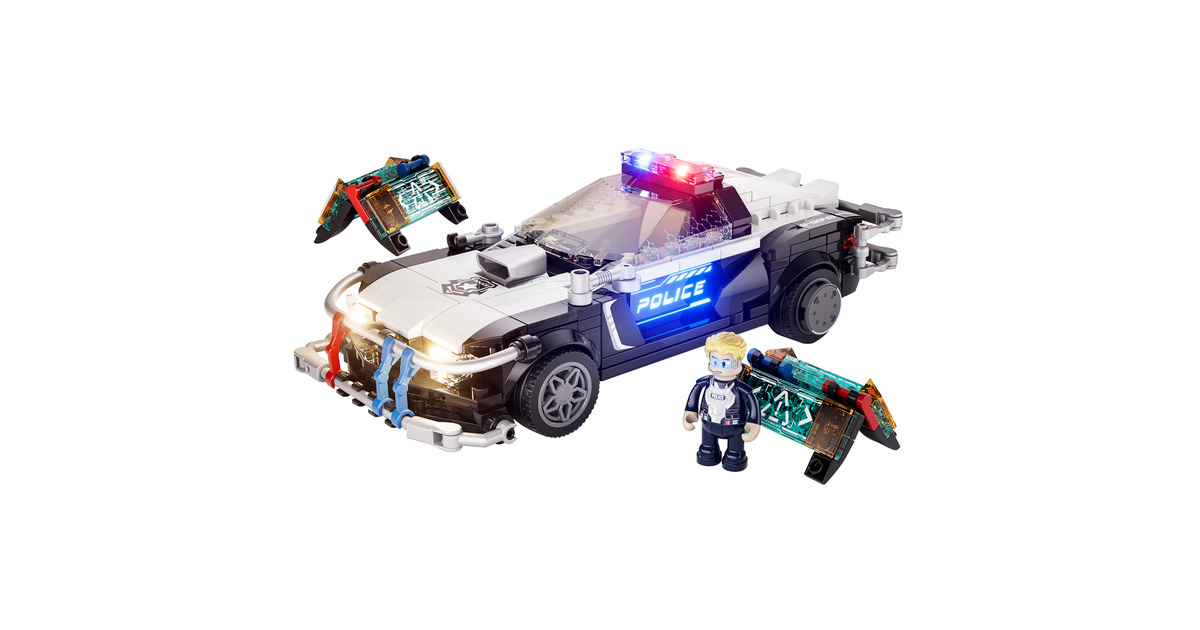 LumibricksCyberpunk Neoncity - Police Patrol Car Constructiespeelgoed  (F9043)