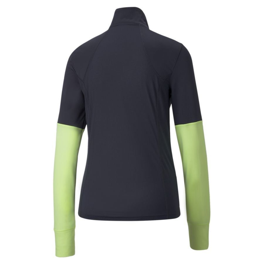PUMA Maillot d'Entraînement individualLIGA Fermeture Éclair 1/4 - Bleu/Vert Femme