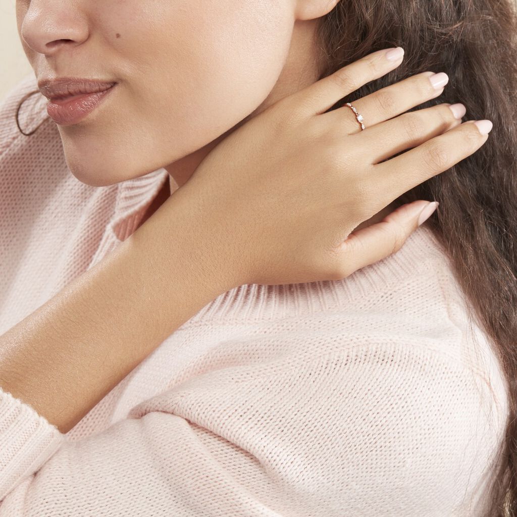 Bague Solitaire Eloize Or Rose Diamant