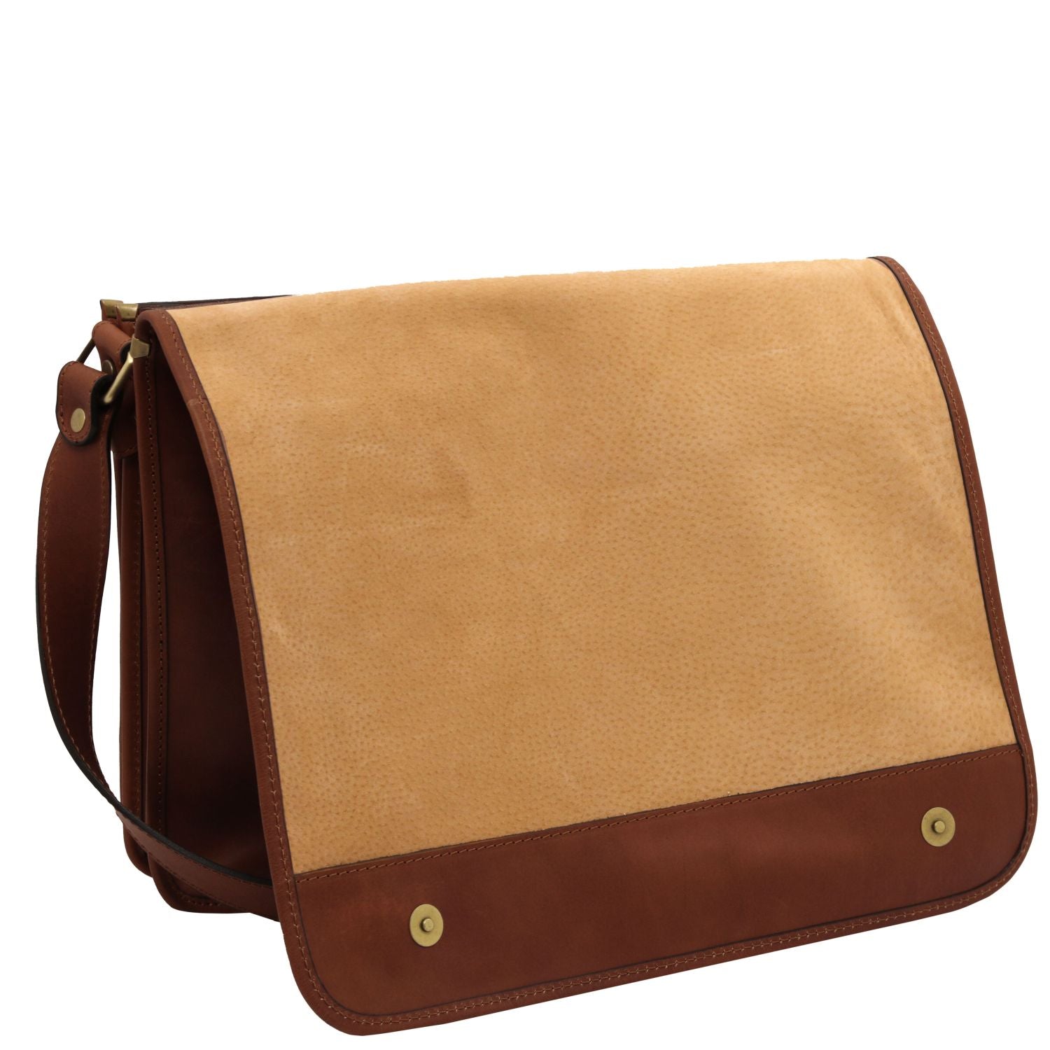 TL142430 – TL Schoudertas – Two compartments leren Schoudertas – Groot size