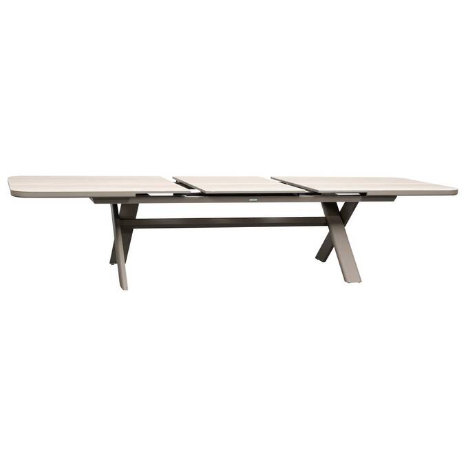 Table de jardin extensible rectangulaire VOLUPTY Sarrasin / Café