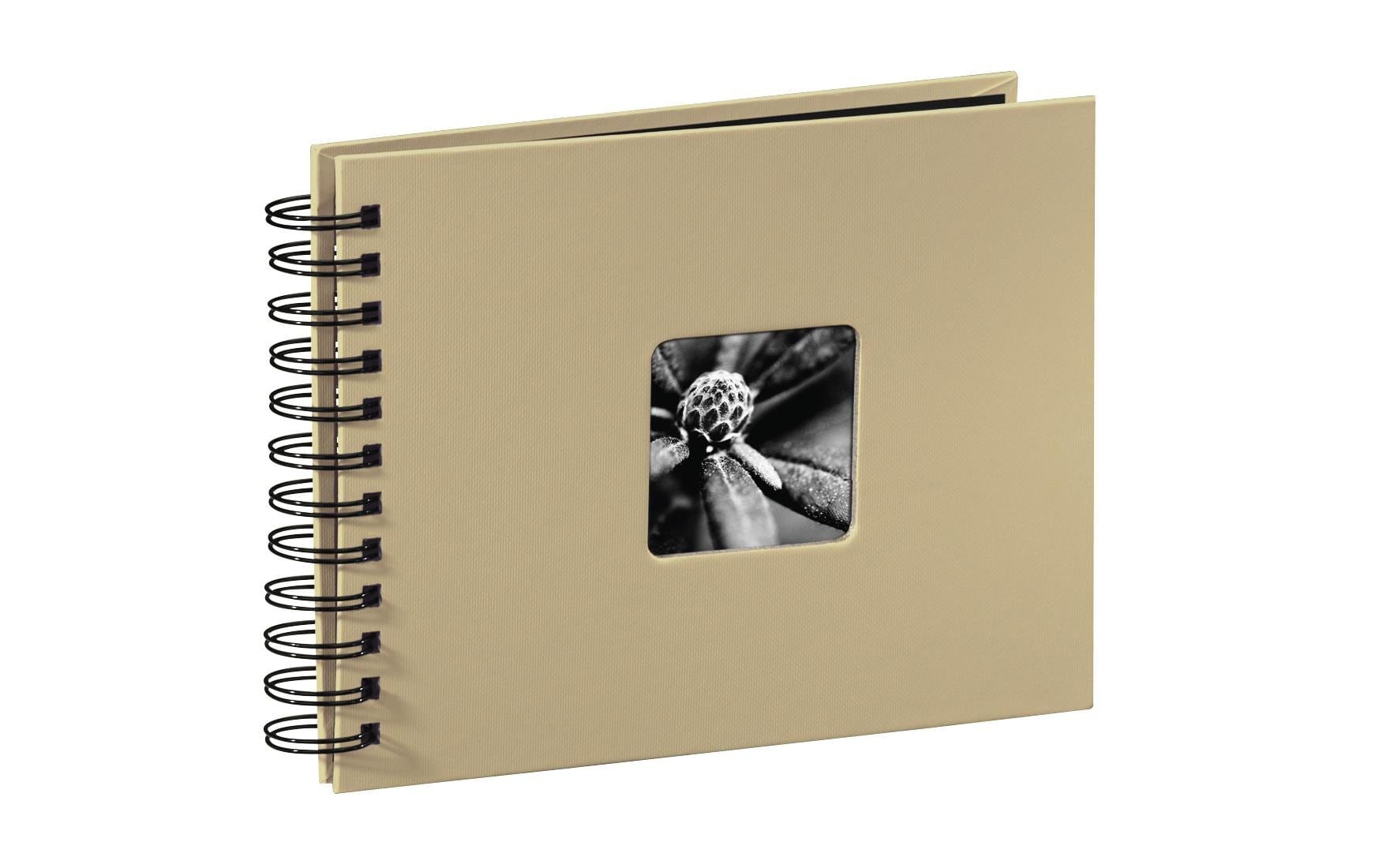 Fotoalbum Fine Art 24 x 17 cm Taupe, 50 schwarze SeitenPlatzsparendes Album