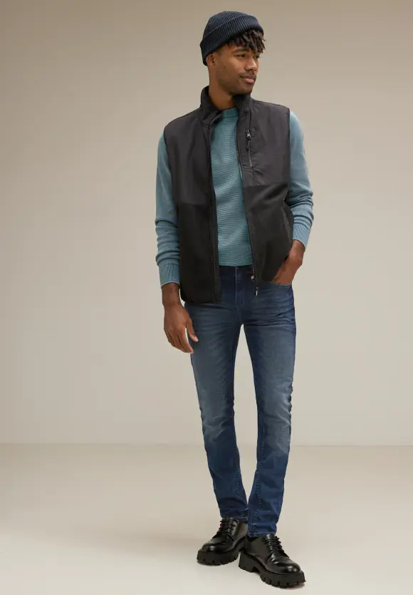 Slim Fit Jeans - dark indigo random wash