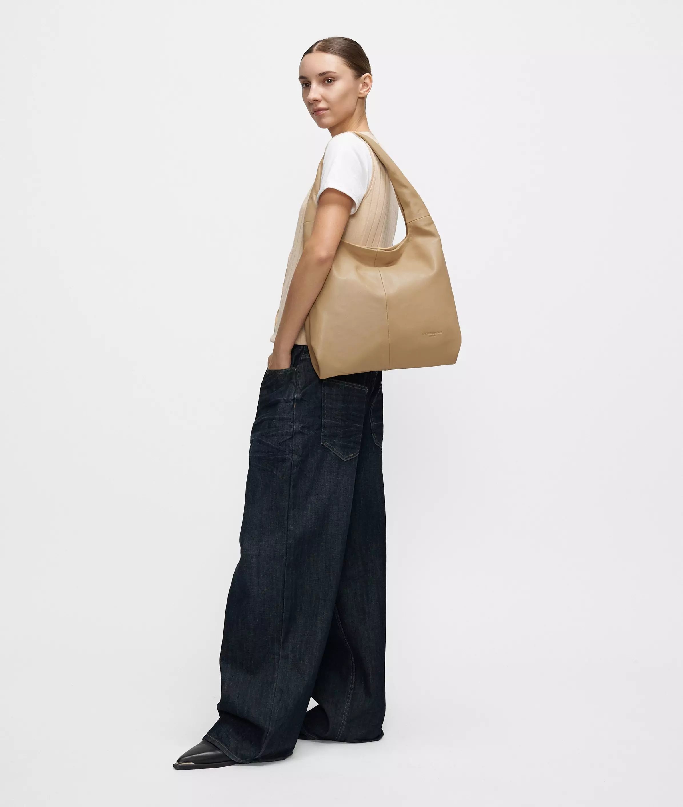 Mira Hobo L Large leather hobo bag