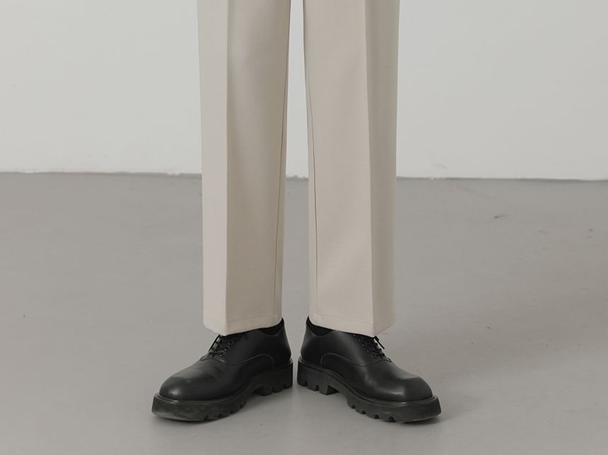 Remeefa - Mid Rise Plain Straight Leg Broek