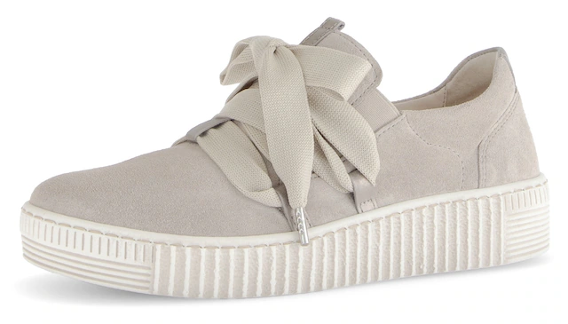 Gabor Plateausneaker  Schnürschuh, Halbschuh, Slipper mit aufgesetzter Zierschnürung