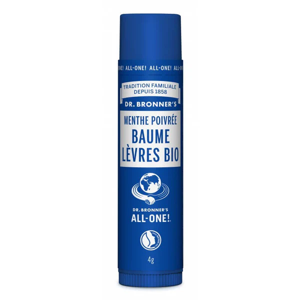 Dr. bronners Baume à Lèvres Menthe Poivrée 4g