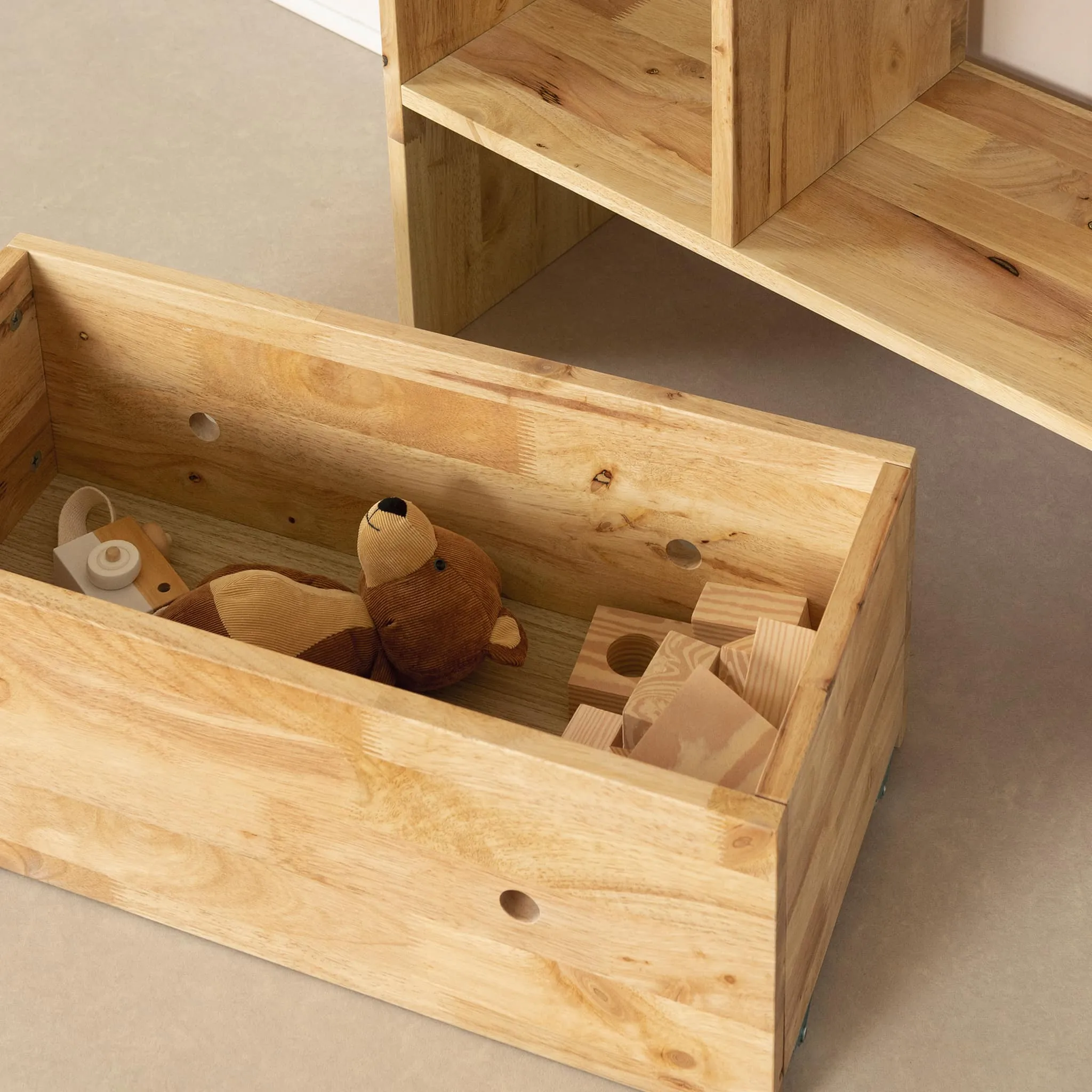 South Shore Bibliothèque avec bac de rangement - Sweedi Bois naturel