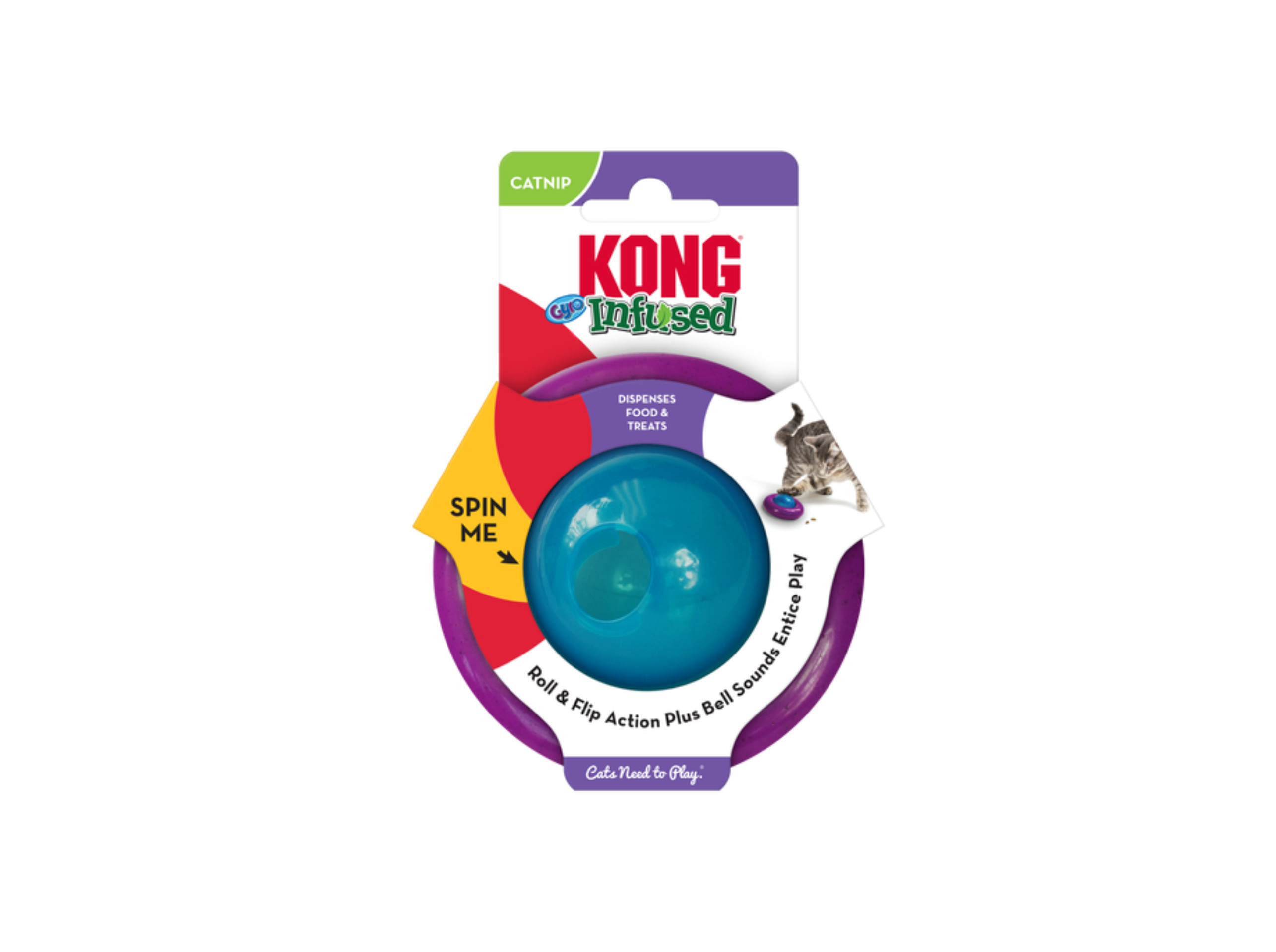 BRINQUEDO PARA GATO KONG DISPENSADOR GYRO