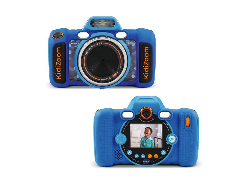 Vtech Kinderkamera Kidizoom Duo FX -FR- Blau Multifunktionale Digitalkamera mit integriertem Blitz