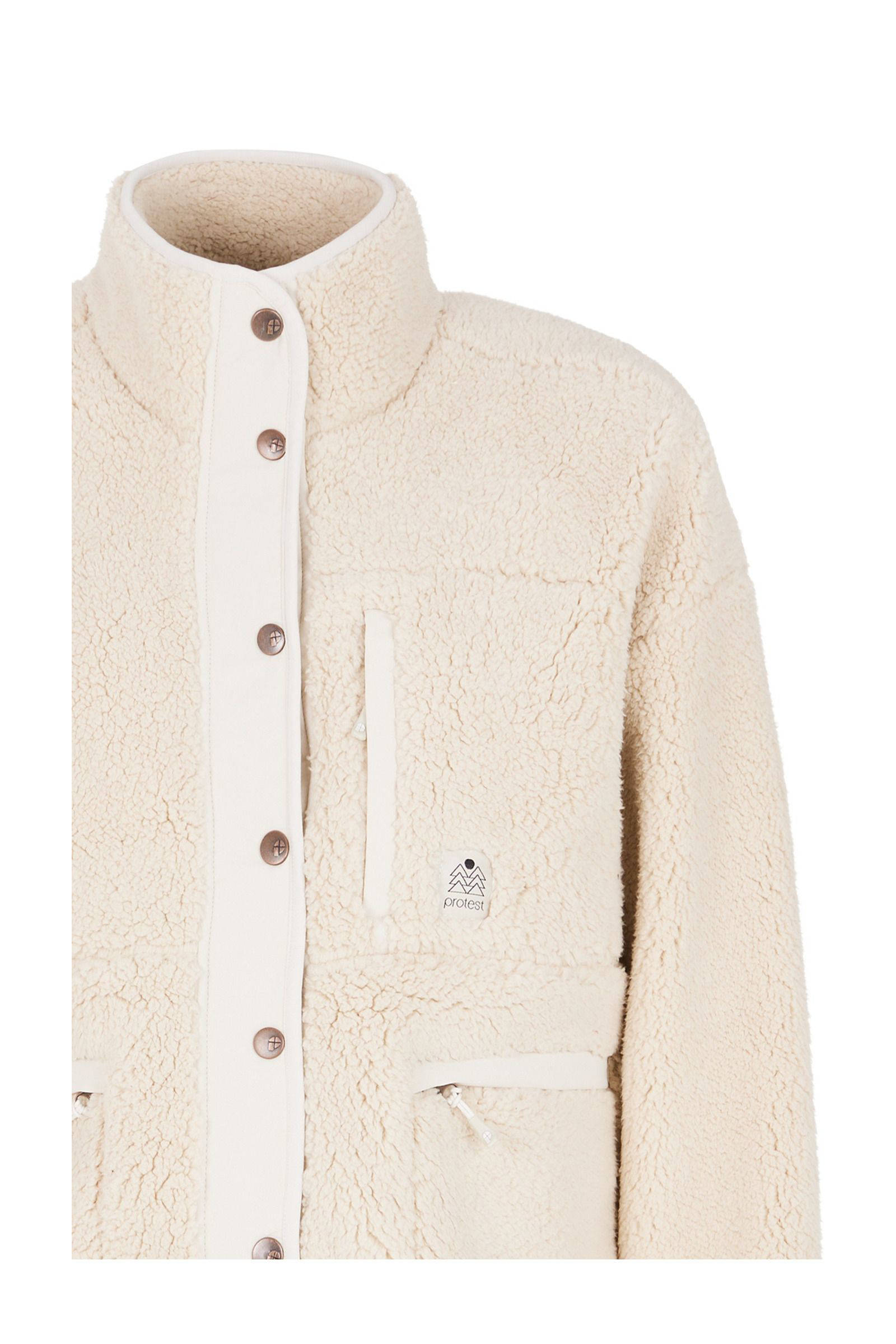 Protest teddy fleece vest Lux ecru