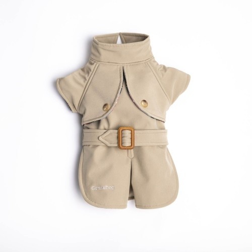 Casaco Frankie Trench Coat para Cães, Bege