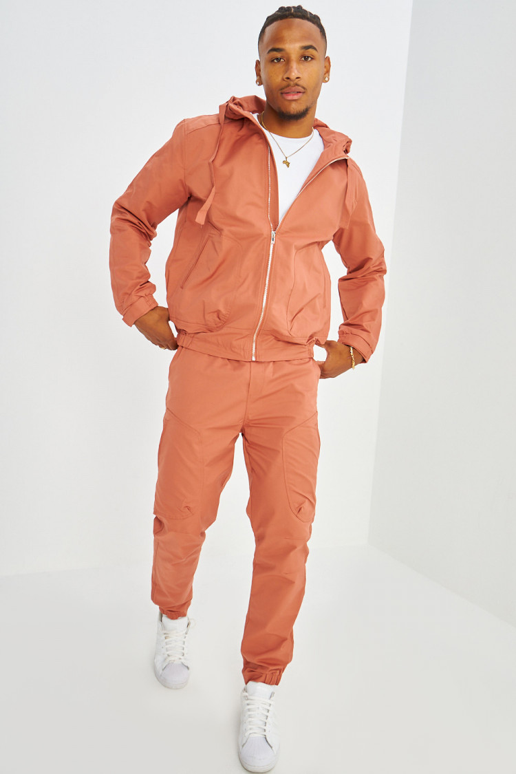 Ensemble 2 pièces veste zippé + pantalon rose