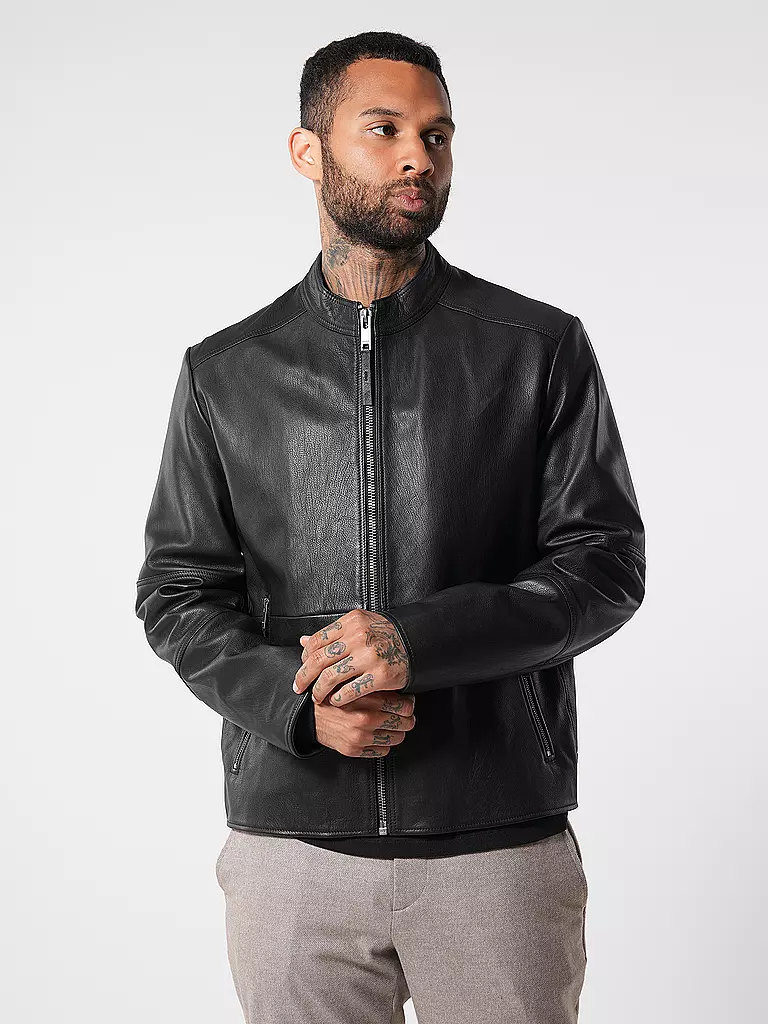 HUGO Lederjacke LOKIS schwarz