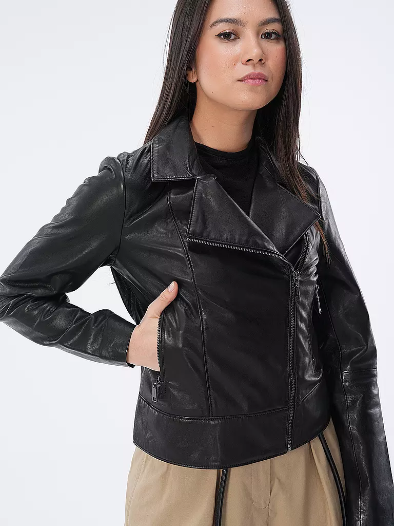 COMMA Lederjacke schwarz