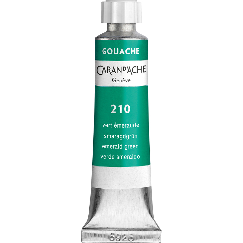 Caran d'Ache Gouache Studio, 10 ml, smaragdgrün, 1 Stück