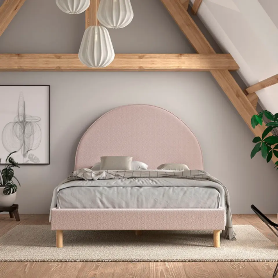 Vipack bed Moon - roze - 140x200 cm
