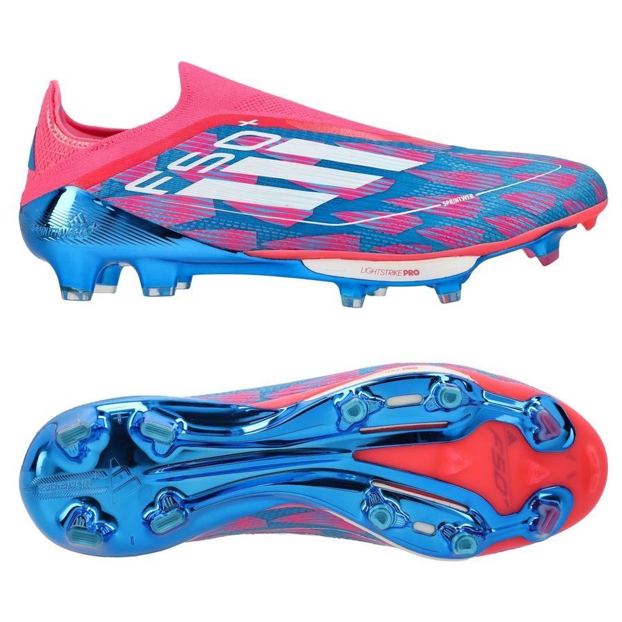 adidas F50   Laceless FG Reemergence - Bleu/Blanc/Rose
