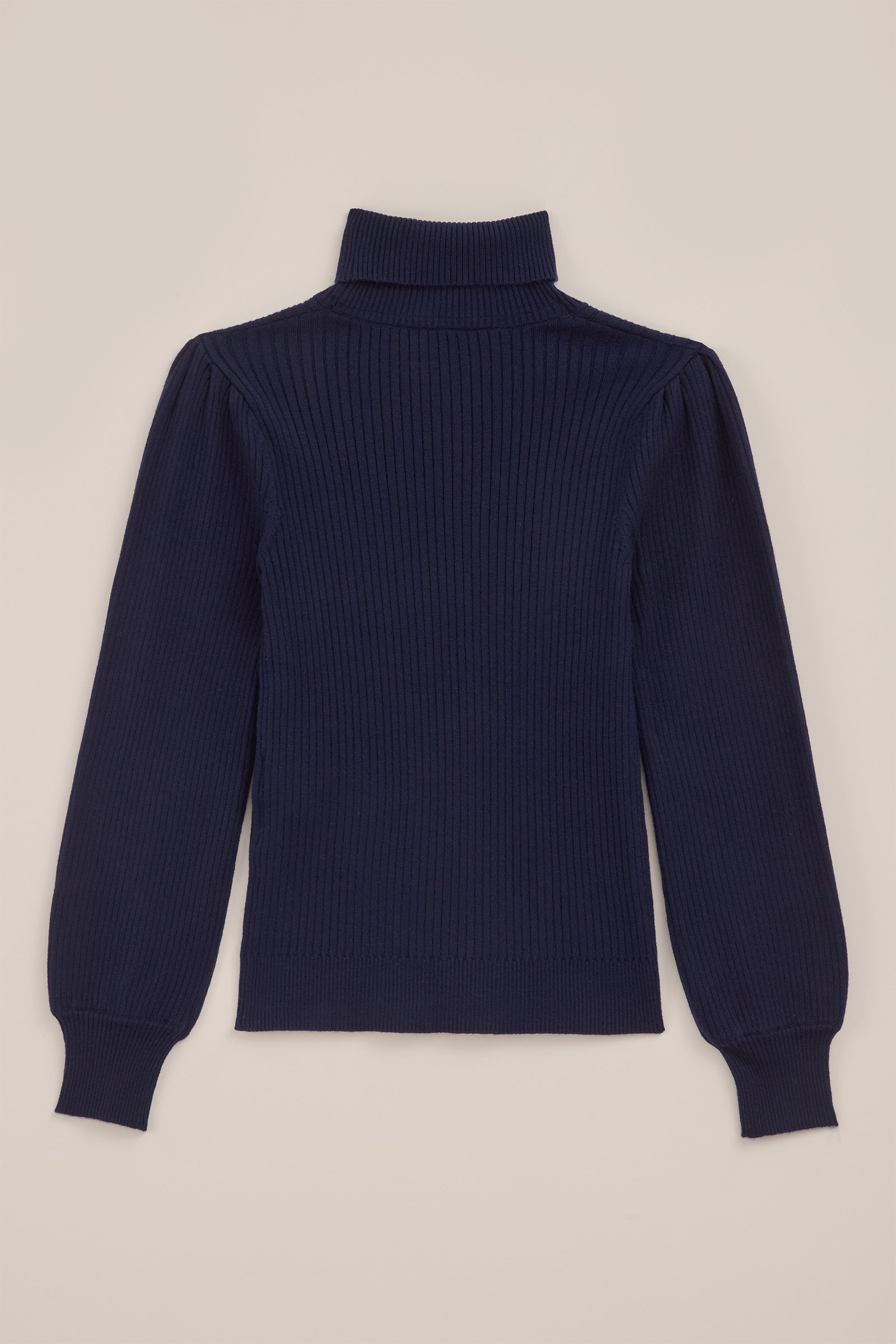 Meisjes coltrui met van ribstof WE Fashion Donkerblauw