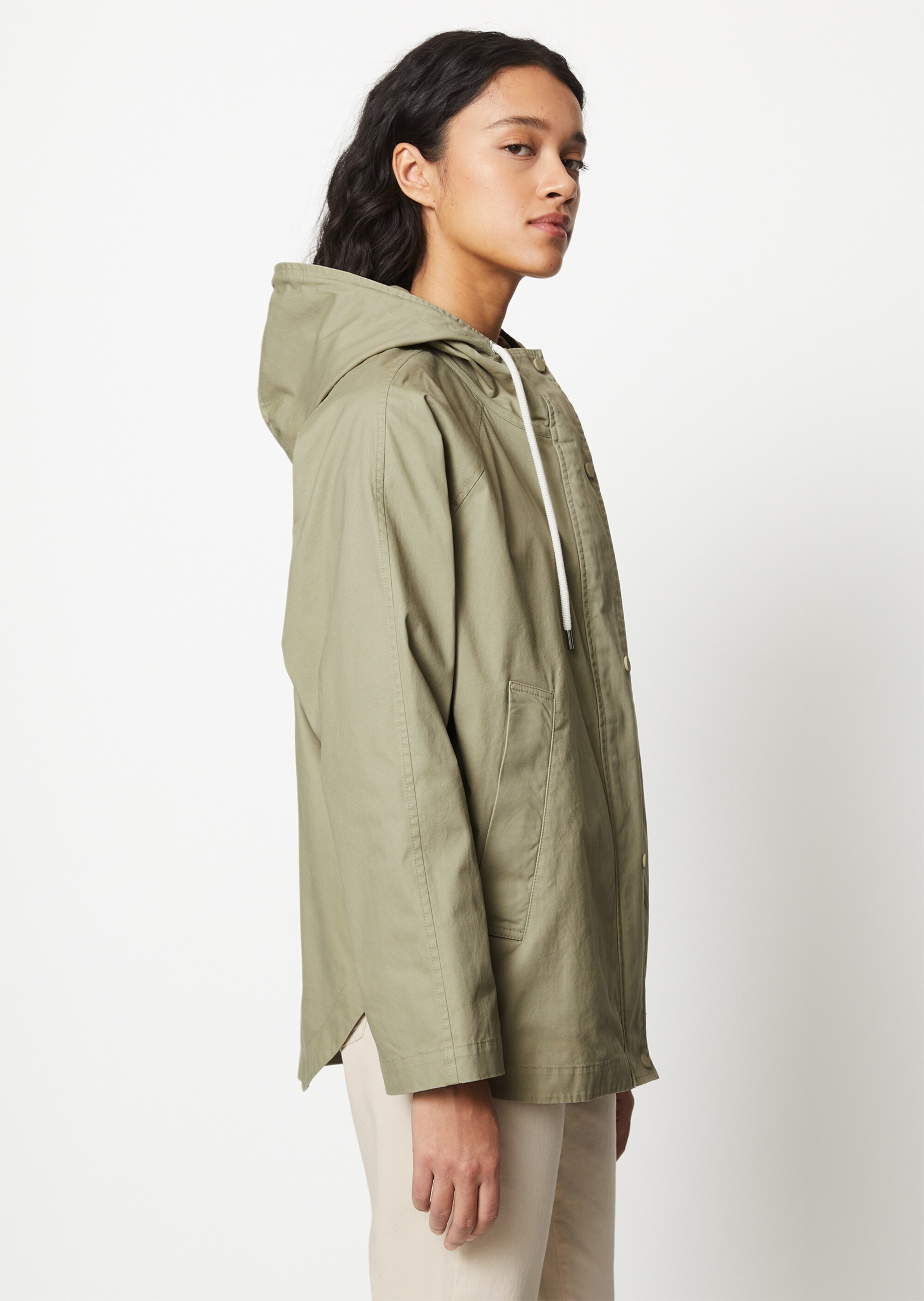 Jacke im Cape-Stil relaxedaus Organic Cotton-Twill