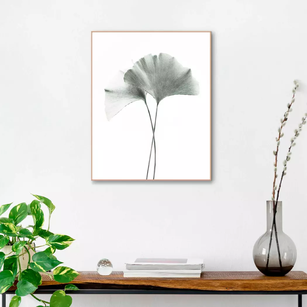 Wandbild 40 x 50 cm Ginko Blatt