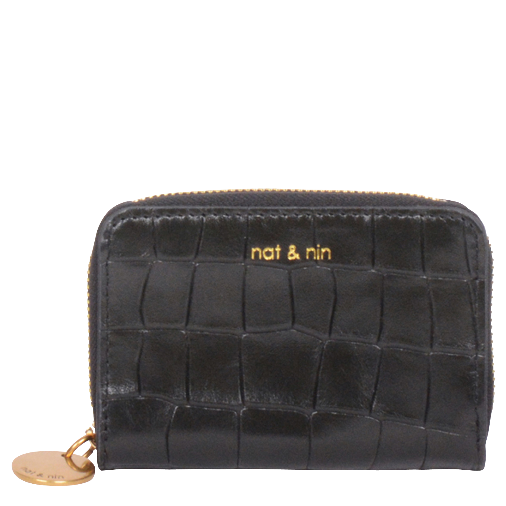 PIA - Porte monnaie en cuir | Noir