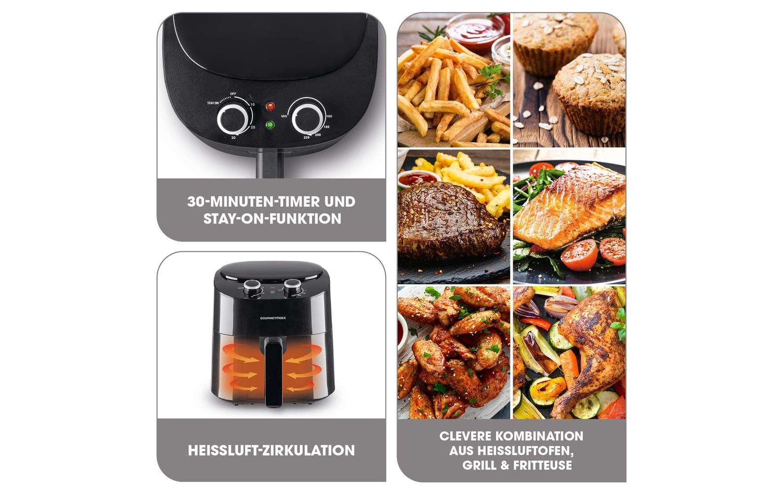 GOURMETmaxx Heissluftfritteuse »4,5 l«