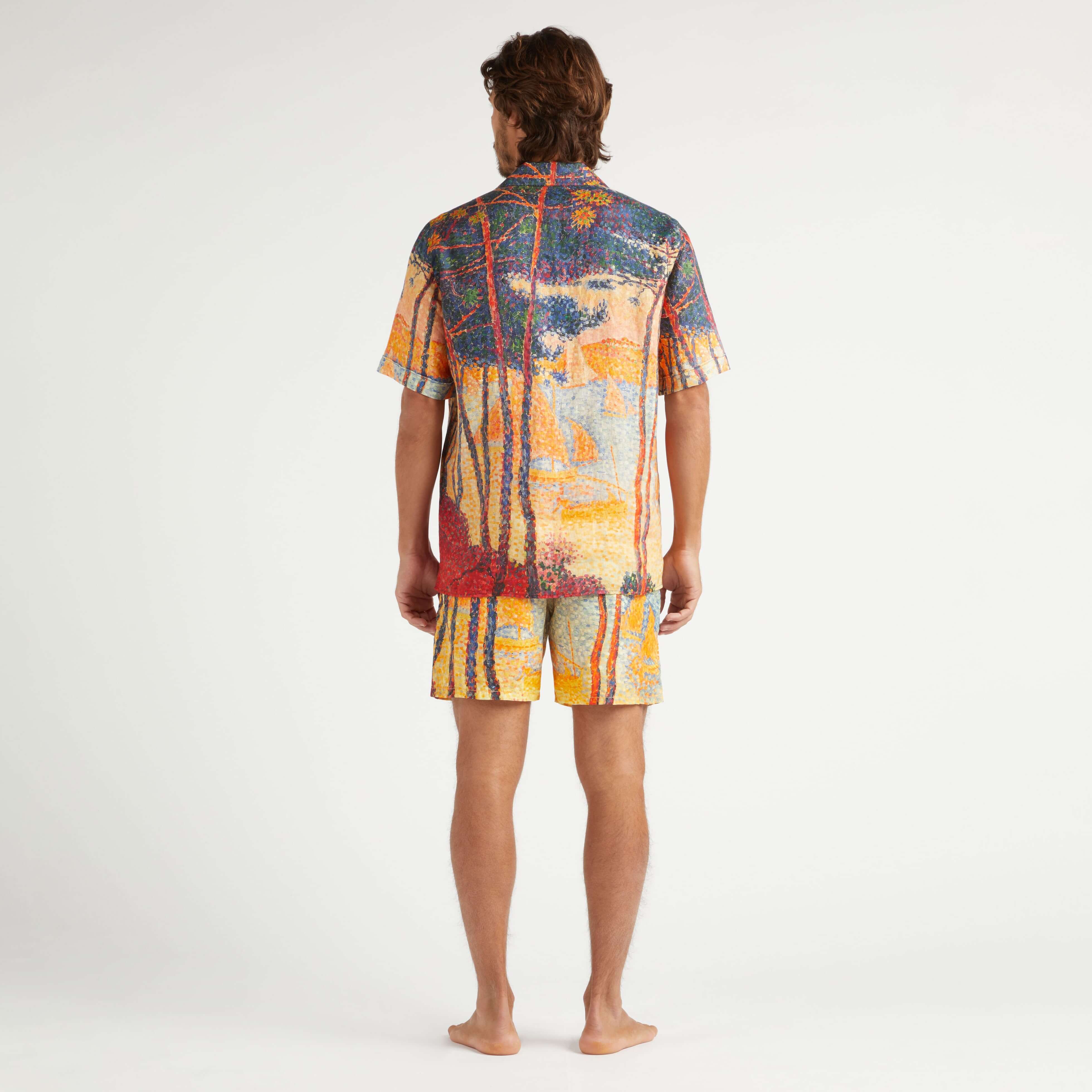 Chemise Bowling en Lin Homme Voiles de Pin