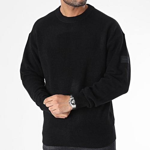 Sweat Crewneck Lycra Blend Comfort 0401 Noir