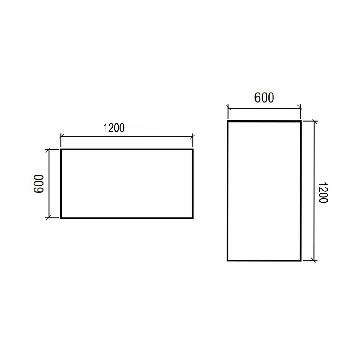 Muebles Amor spiegel met LED-verlichting en zwart frame 120x60cm