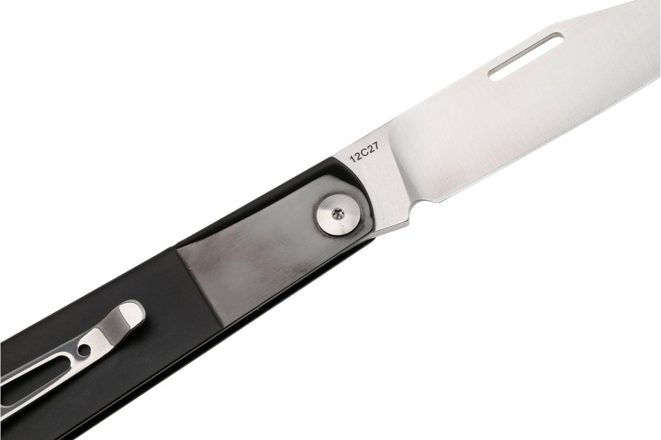 Real Steel Barlow RB-3 8342B, Satin 12C27, Black Stainless Steel zakmes