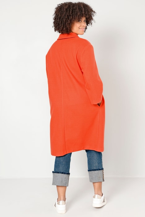 Mantel, Boxy Fit, Revers, Langarm