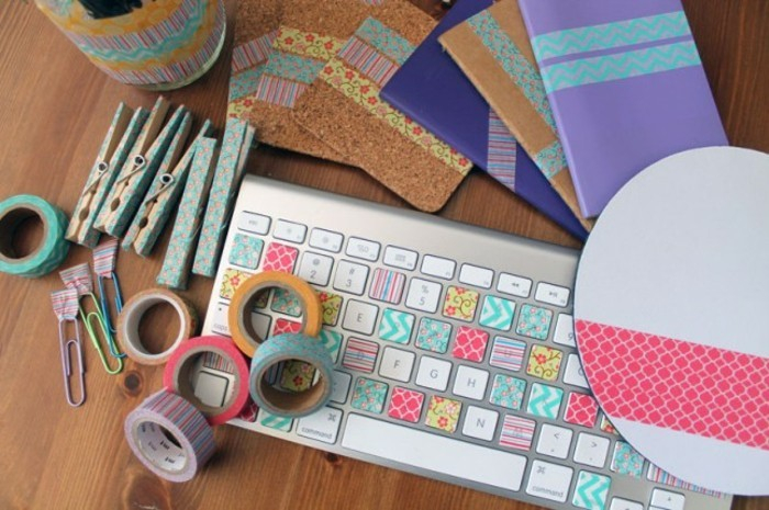(10er Set) Washi Tape Deko Klebeband Bastel Masking Tape - Blumen