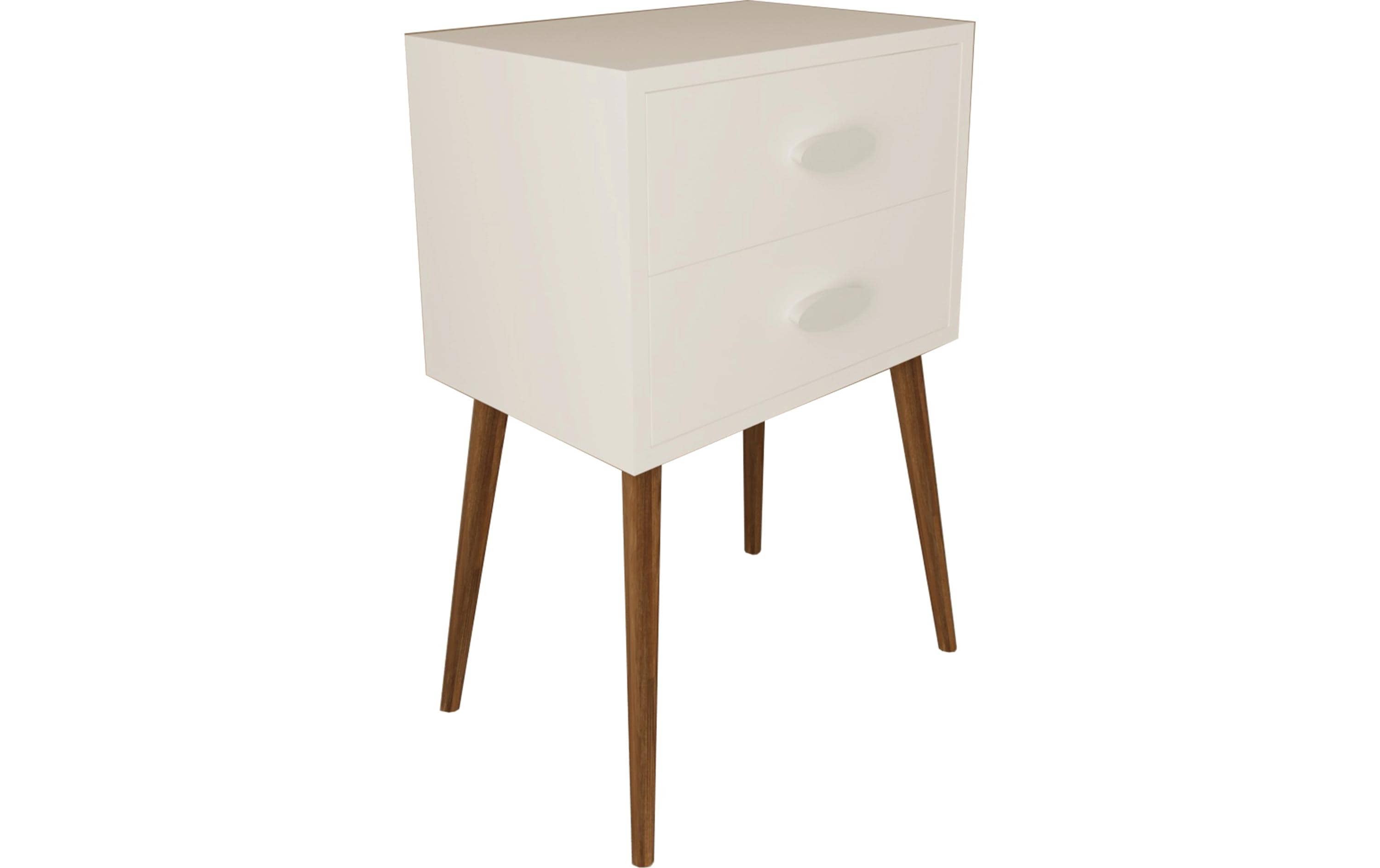 Nachttisch Singol XXL 45 x 70 cm, WeissNachtschrank im Retro-Design