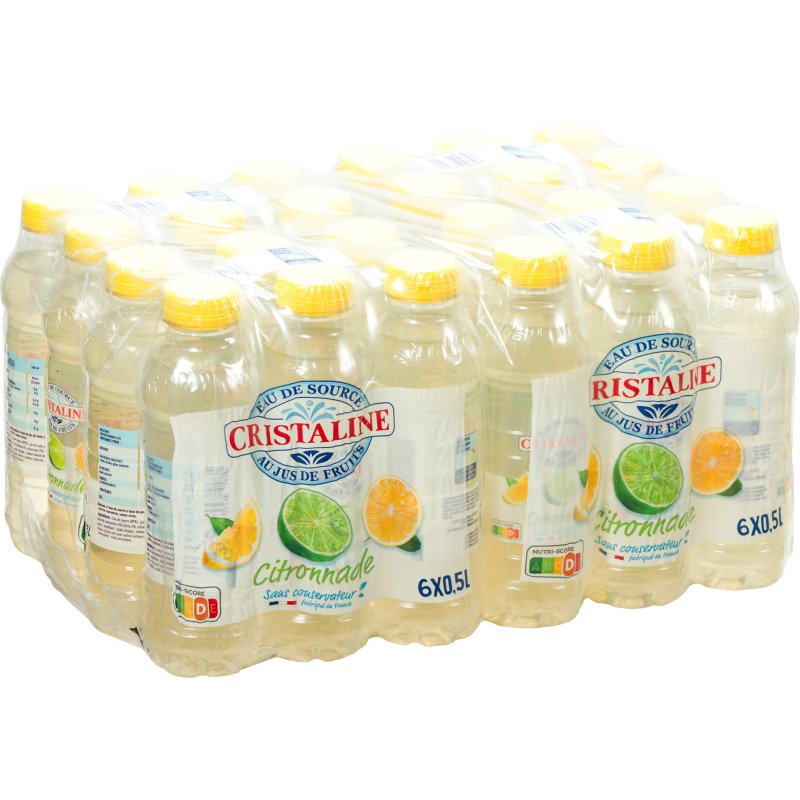 Eau Cristaline citronnade 50 cl - 24 bouteilles