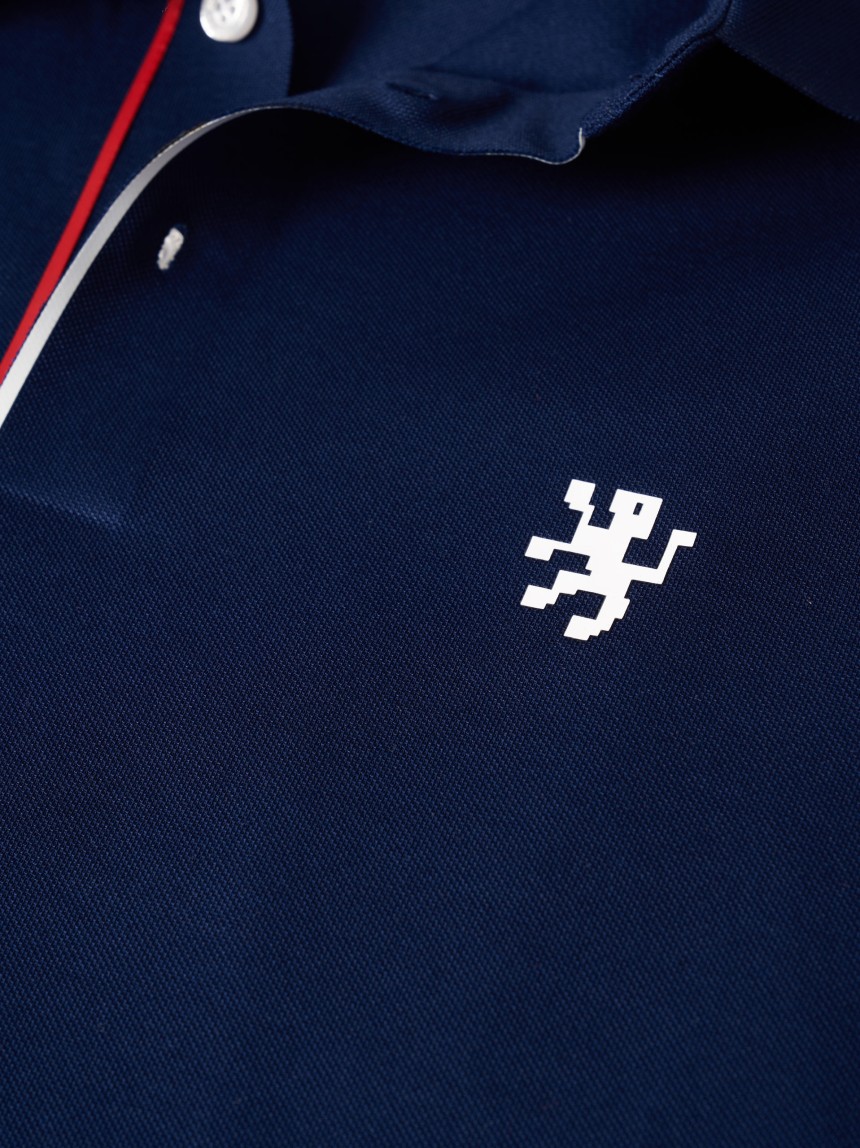 Polo slim fit manga curta